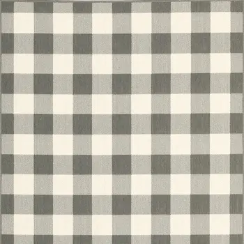 8' X 13' Gray And Ivory Indoor Outdoor Area Rug