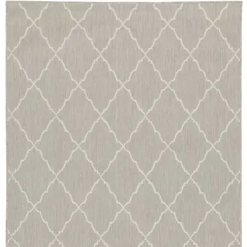 3' X 5' Gray And Ivory Indoor Outdoor Area Rug