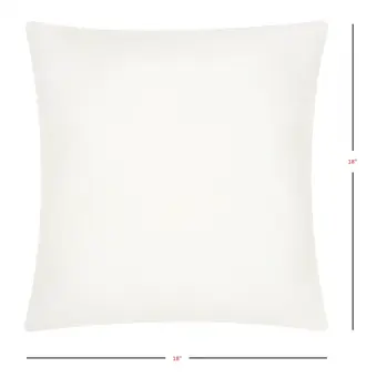 18" White Square Throw Pillow Insert