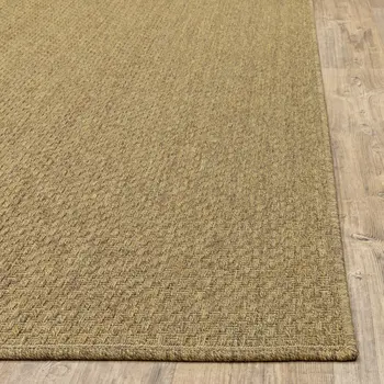 2' X 4' Tan Indoor Outdoor Area Rug