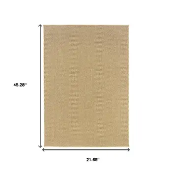 2' X 4' Beige Indoor Outdoor Area Rug
