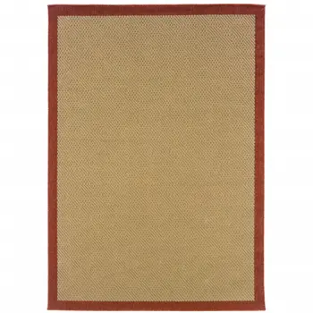 2' X 4' Beige Indoor Outdoor Area Rug