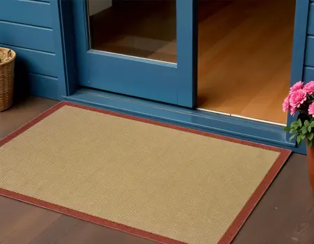 2' X 4' Beige Indoor Outdoor Area Rug