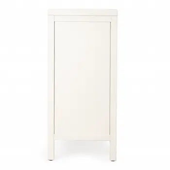 31" White Solid Wood Two Drawer Sideboard with Two Doors