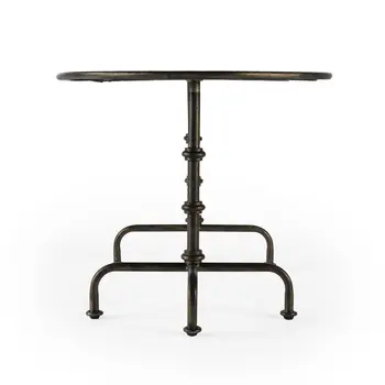 38" Silver Aluminum Oval Coffee Table