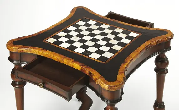 28" Brown Wood Square Coffee Table With Drawer