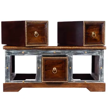 39" Brown Wood Coffee Table