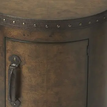 20" Brown Wood Round Coffee Table