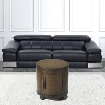 20" Brown Wood Round Coffee Table