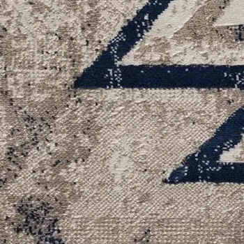 8' X 11' Beige And Blue Boho Chic Area Rug
