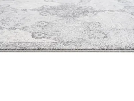 2' X 10' Gray Distressed Trellis Pattern Runner Rug