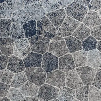 8' X 11' Navy Blue Cobblestone Pattern Area Rug