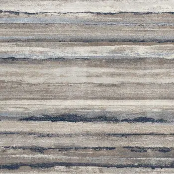 2' X 5' Blue Striped Area Rug