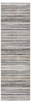 8' Blue Striped Runner Rug