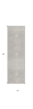 2' X 8' Modern Gray Distressed Runner Rug