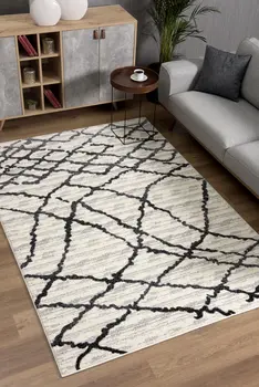 4' X 6' Gray And Black Modern Abstract Area Rug