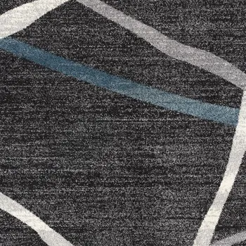 5' X 8' Distressed Black And Gray Abstract Area Rug