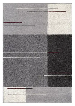 5' X 8' Gray Modern Geometric Area Rug