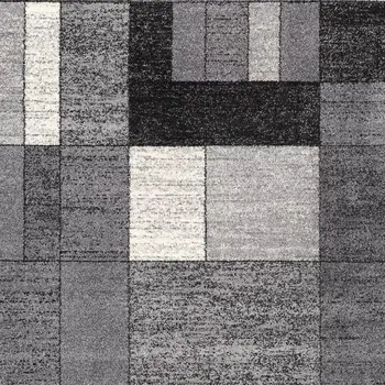 4' X 6' Gray Distressed Geometric Area Rug