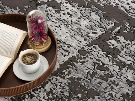 6' X 9' Gray Abstract Dhurrie Area Rug