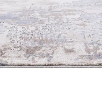 5' X 8' Beige And Ivory Abstract Area Rug