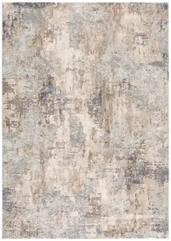5' X 8' Beige And Ivory Abstract Area Rug