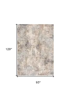 8' X 10' Beige Abstract Dhurrie Area Rug