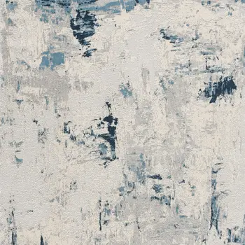 8' X 10' Blue Abstract Dhurrie Area Rug