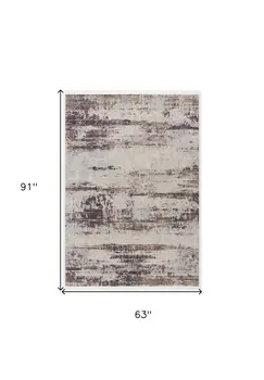 5' X 7' Violet Abstract Dhurrie Area Rug