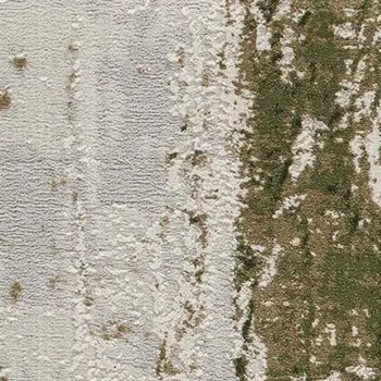 6' X 9' Green Abstract Dhurrie Area Rug