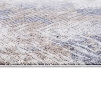 6' X 9' Beige Abstract Printed Area Rug