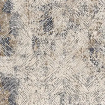 6' X 9' Beige Abstract Printed Area Rug