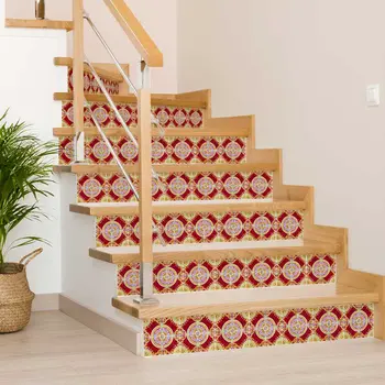 8" X 8" Golden Ruby Removable  Peel And Stick Tiles