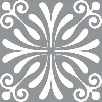 6" X 6" Gray And White Spire Peel And Stick Removable Tiles