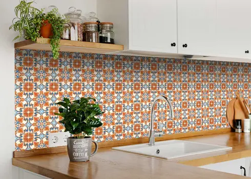 7" X 7" Queen Mosaic Removable  Peel And Stick Tiles