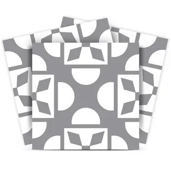 8" X 8" Light Gray And White Coli Peel And Stick Tiles