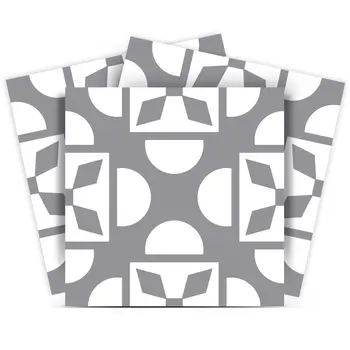 8" X 8" Light Gray And White Coli Peel And Stick Tiles