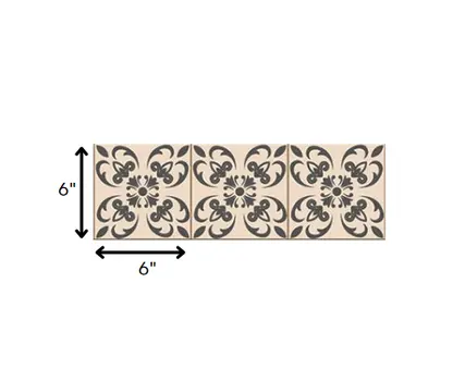 6" X 6" Charcoal Orchid Peel And Stick Removable Tiles