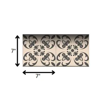 7" X 7" Charcoal Orchid Peel And Stick Removable Tiles