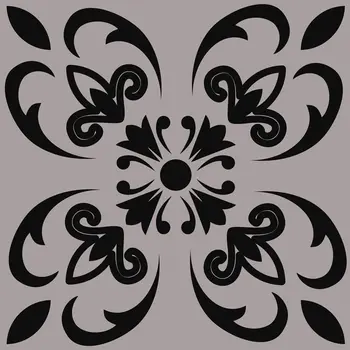 4" X 4" Light Grey And Cream Orchid Peel And Stick Removable Tiles
