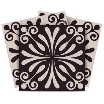 4" X 4" Cinnamon Swirl Peel And Stick Removable Tiles