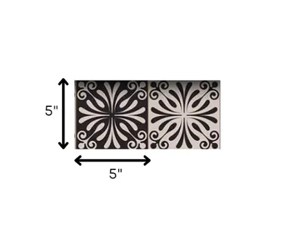 5" X 5" Cinnamon Swirl Peel And Stick Removable Tiles
