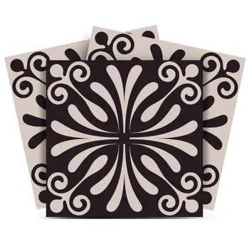 5" X 5" Cinnamon Swirl Peel And Stick Removable Tiles