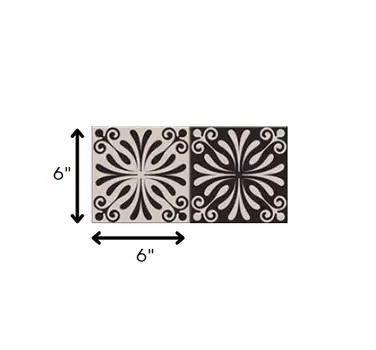 6" X 6" Cinnamon Swirl Peel And Stick Removable Tiles