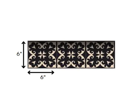 6" X 6" Black Sheep Peel And Stick Removable Tiles