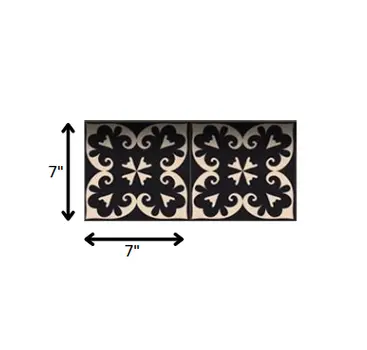 7" X 7" Black Sheep Peel And Stick Removable Tiles