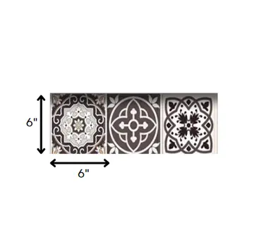 6" X 6" Light Brown And White Mosaic Peel And Stick Removable Tiles