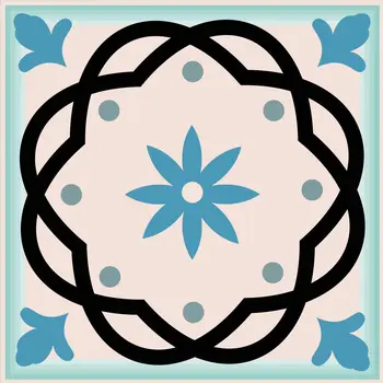 5" X 5" Sky Blue Mosaic Peel And Stick Removable Tiles