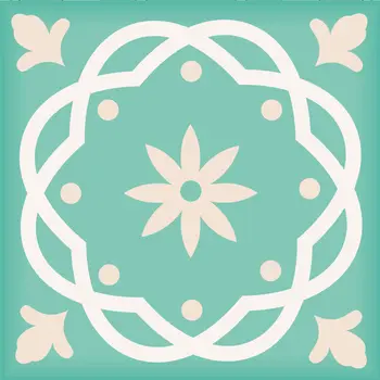 5" X 5" Aquamarine Mosaic Peel And Stick Removable Tiles