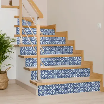5" X 5" Wedgwood Blue And White  Peel And Stick Removable Tiles